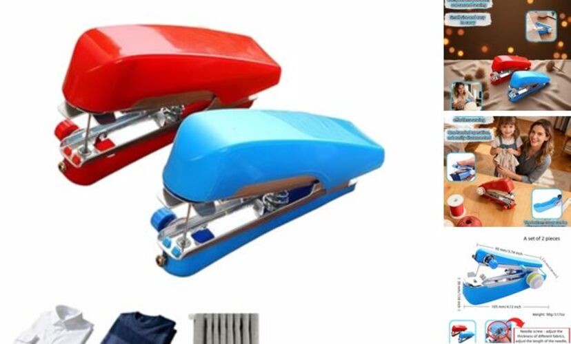 Portable Sewing Machine, Handheld Mini Sewing Machine for Beginners, 1-Second