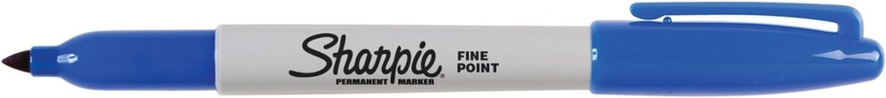 2 Count Black & Blue Fine Tip Permanent Markers for Multi-Surface Masterpieces