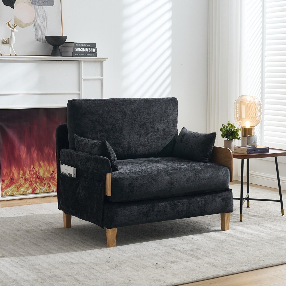 Convertible Sleeper Sofa Bed Multi-Functional Folding Recliner Chair w/ Pillow