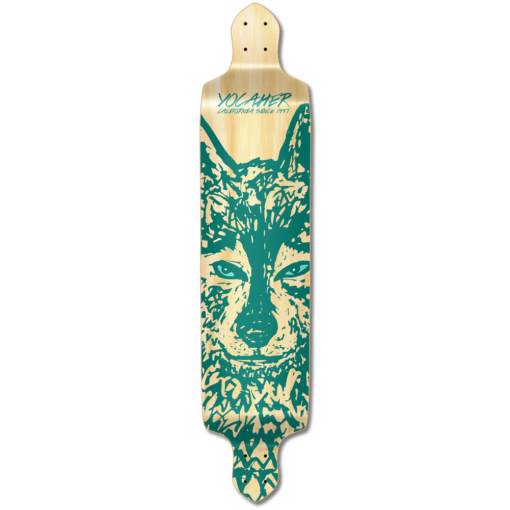 Yocaher Drop Down Longboard Deck - Spirit Animal WOLF (DECK ONLY)