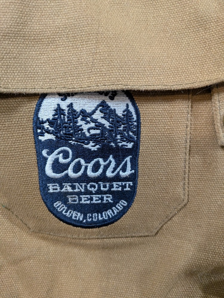 Coors Banquet Promo Backpack Multiple Pockets And Button Up