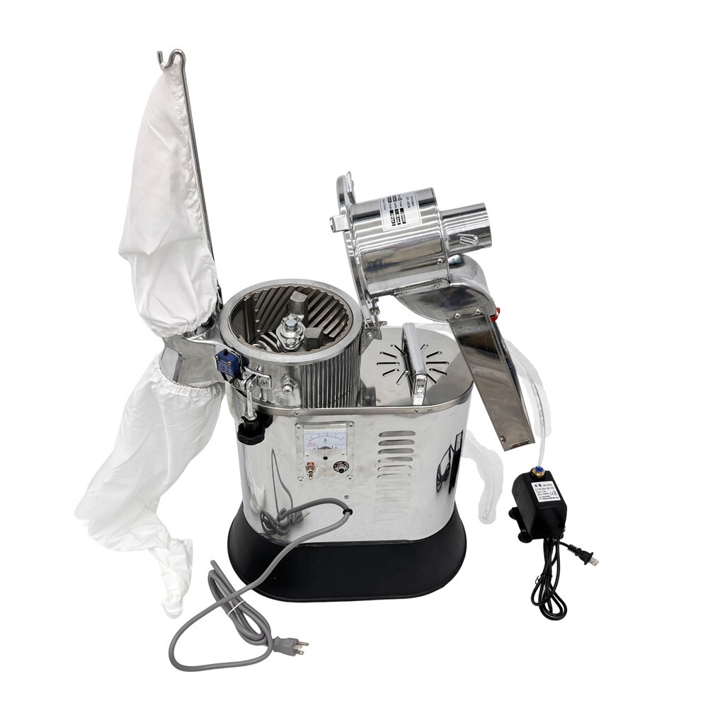 110V Water Cooled Grain Maize Soybean Chickpea Herb Mill Grinder Pulverizer