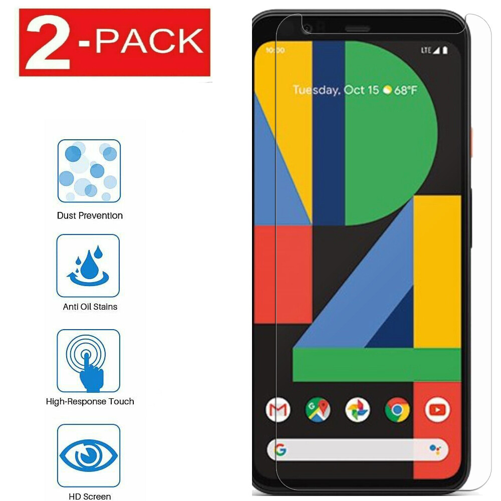 2-Pack Tempered Glass Screen Protector For Google Pixel  4 / 4a 4G/4a 5G