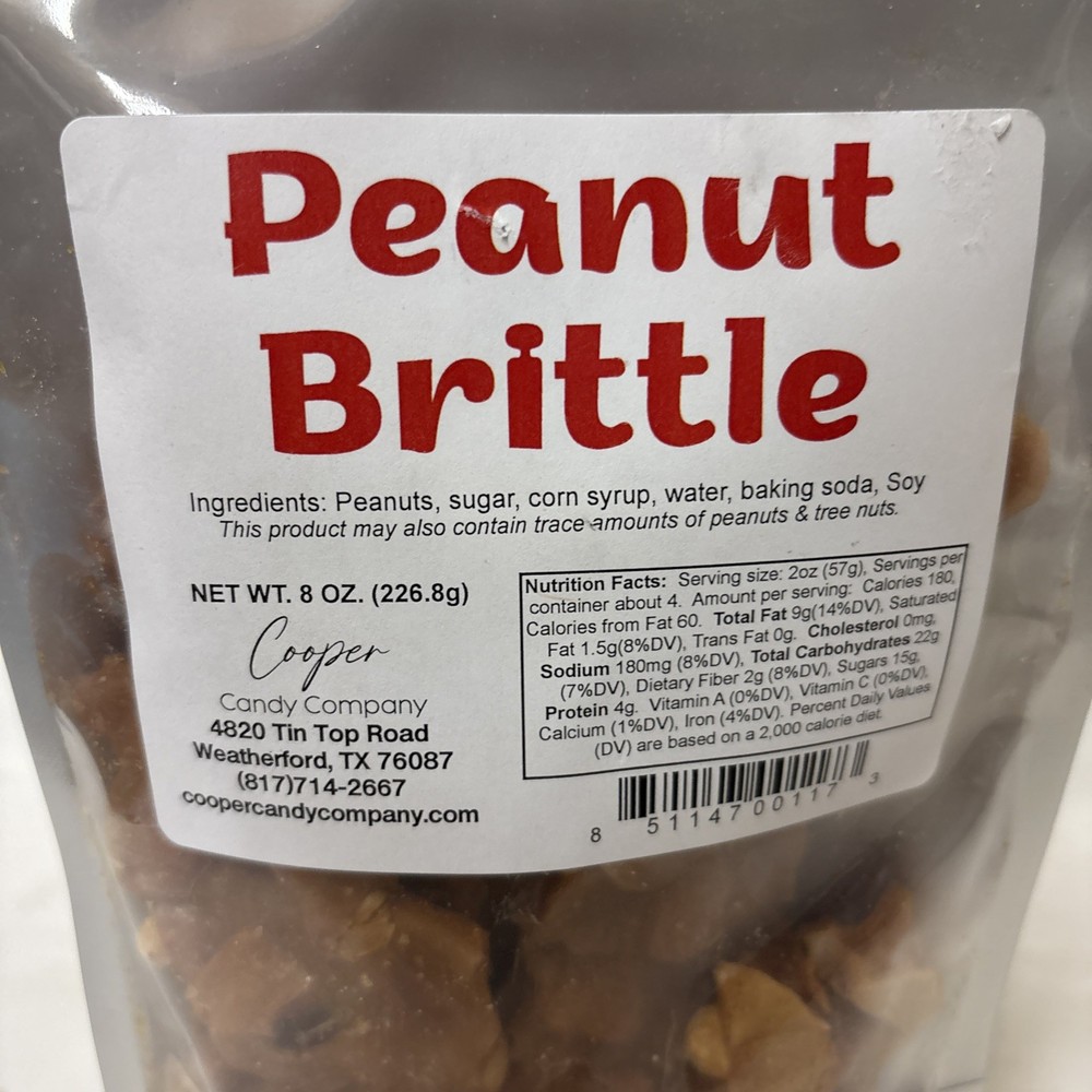 Peanut Brittle Made In Texas 8oz.