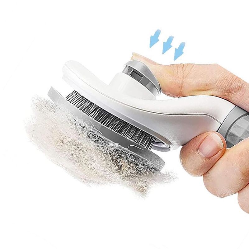 Pet Grooming Brush Push-Button Self-Cleaning Comb New