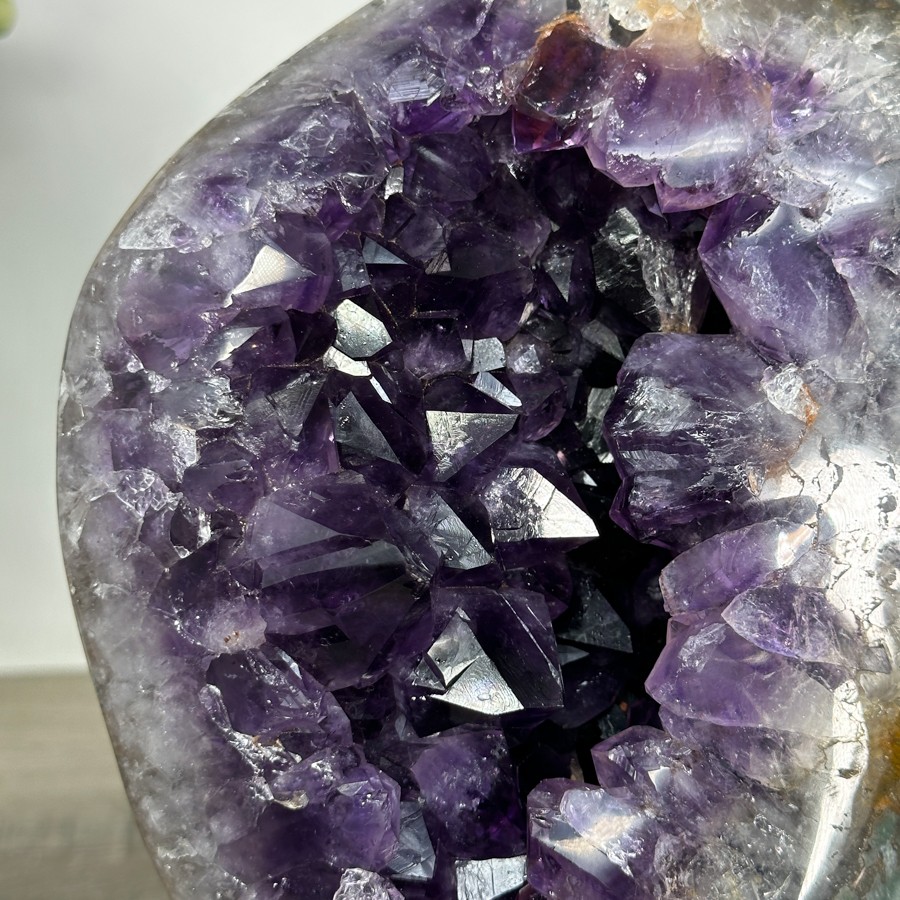 Amethyst Geode with Green Jasper Shell. MWS2211