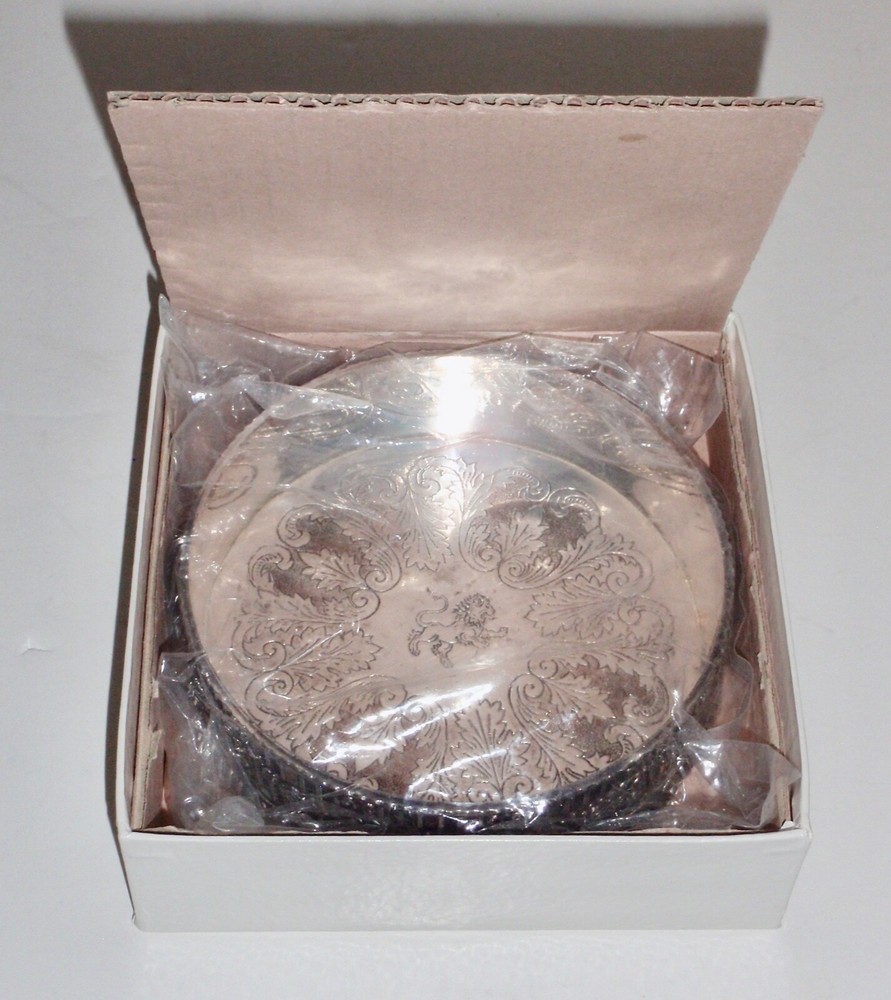 International Silver-plated Giftware Lion Accent/Wine Coaster Dish