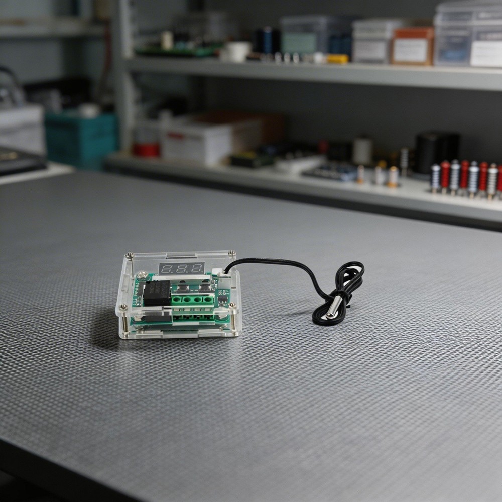 DC 12V Thermostat Temperature Controller Switch Board Red Digital Display & Case