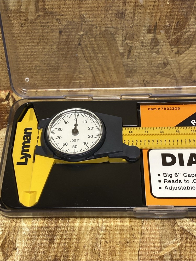 Lyman Polymer 5" Dial Caliper Bullet Reloading: Swiss Made Vintage