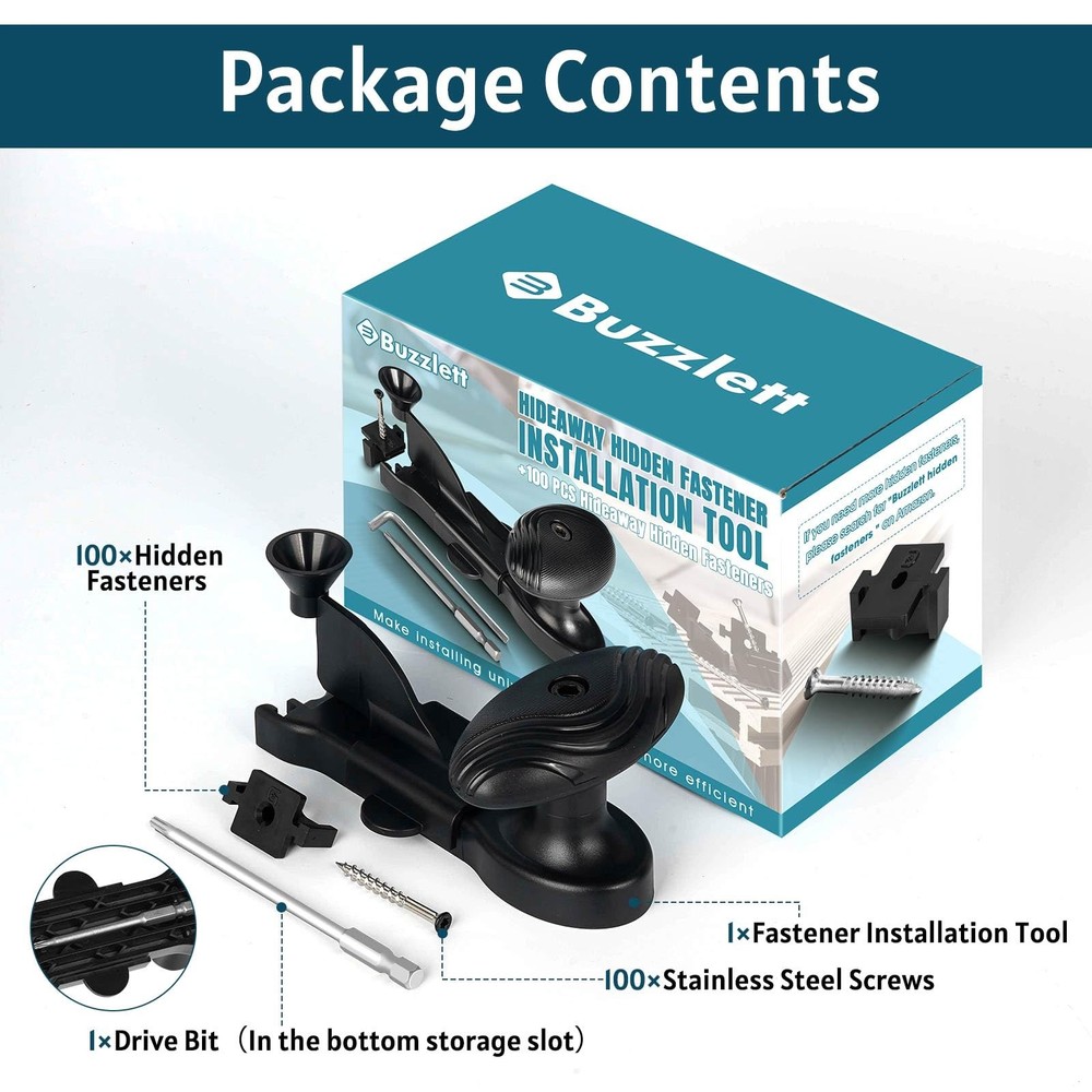 Hidden Fastener Installation Tool with 100Pcs