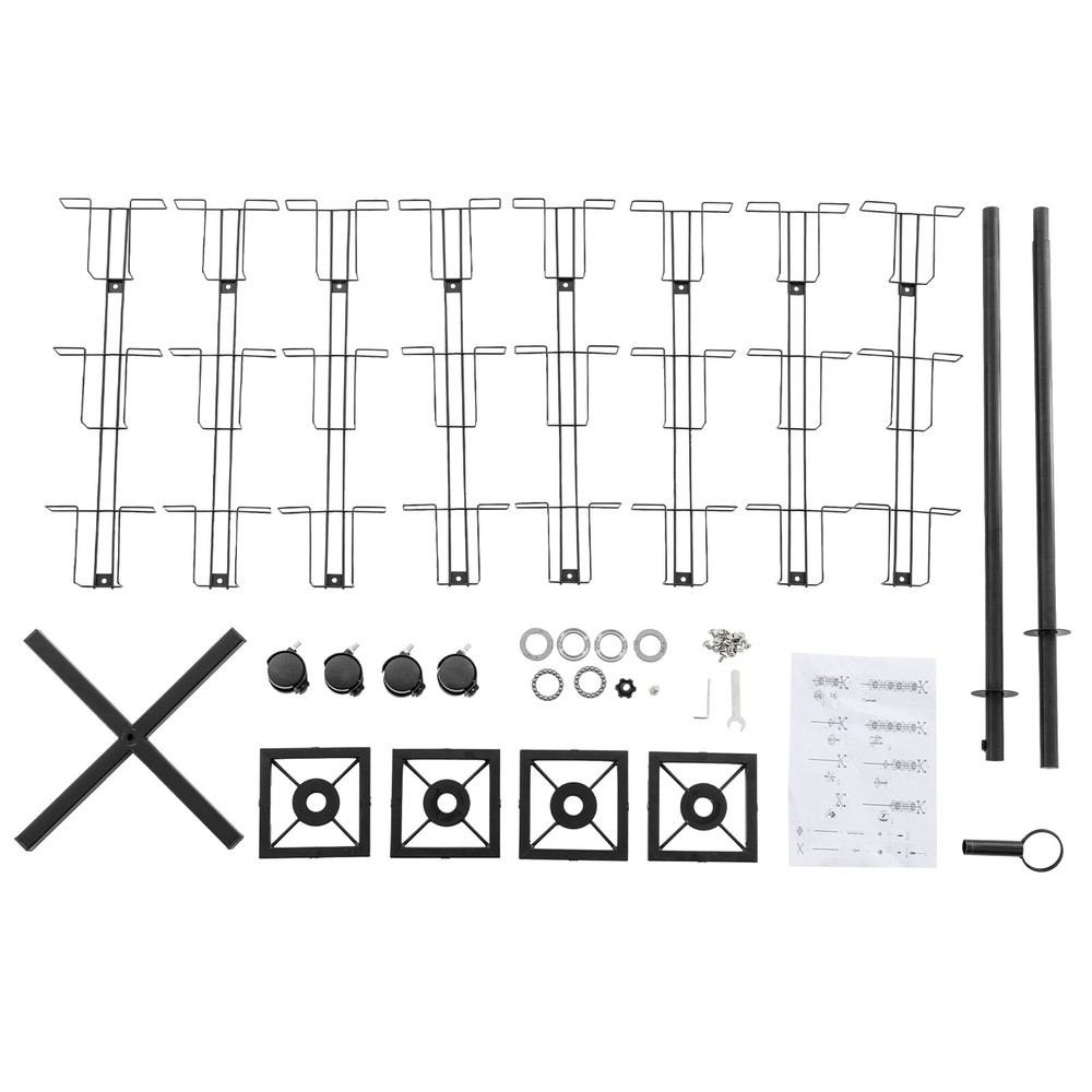 2x Greeting Cards Display Rack, 24 Pockets Rotating Postcard Brochure Display