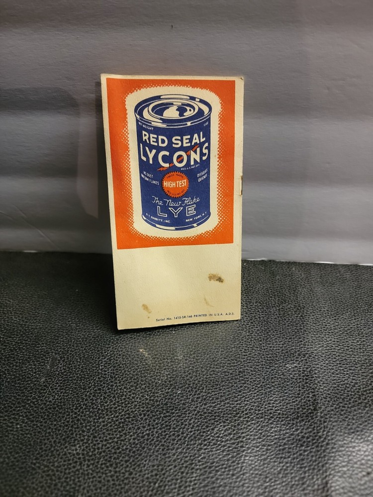RED SEAL LYCONS LYE Sales Booklet