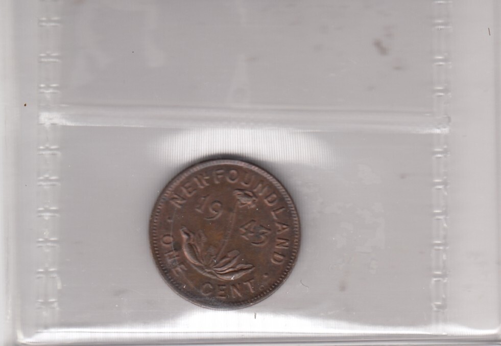 1943 Newfoundland One Cent  - ICCS AU-55 - NP482   C6