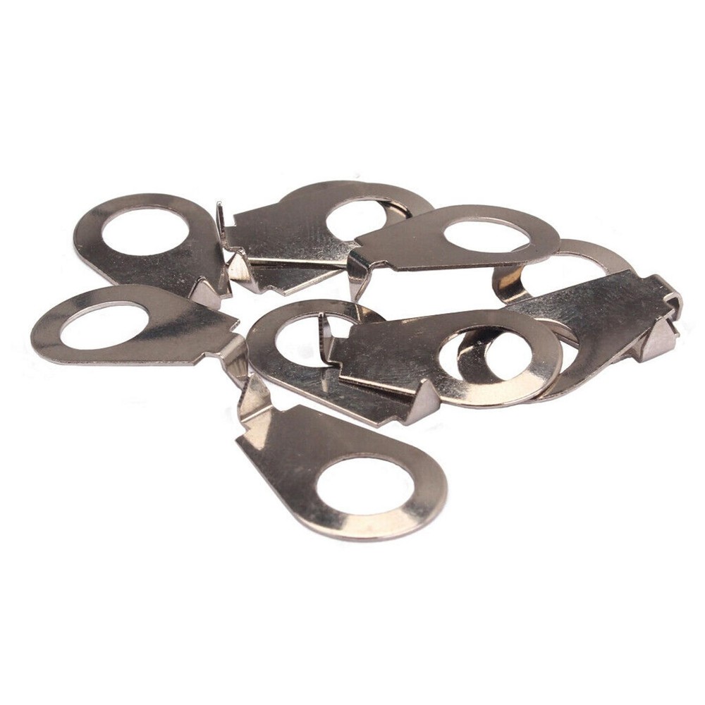 10Pcs 8.5mm Guitar Knobs Pointer Plate Washer Knob Position Indicator Chrome