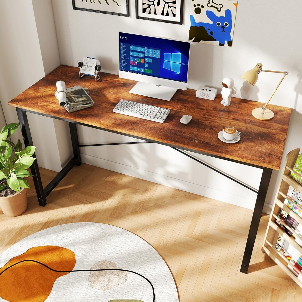 55 Inch Computer Office Desk Writing Gaming Study Work Large Desks for Bedroo...