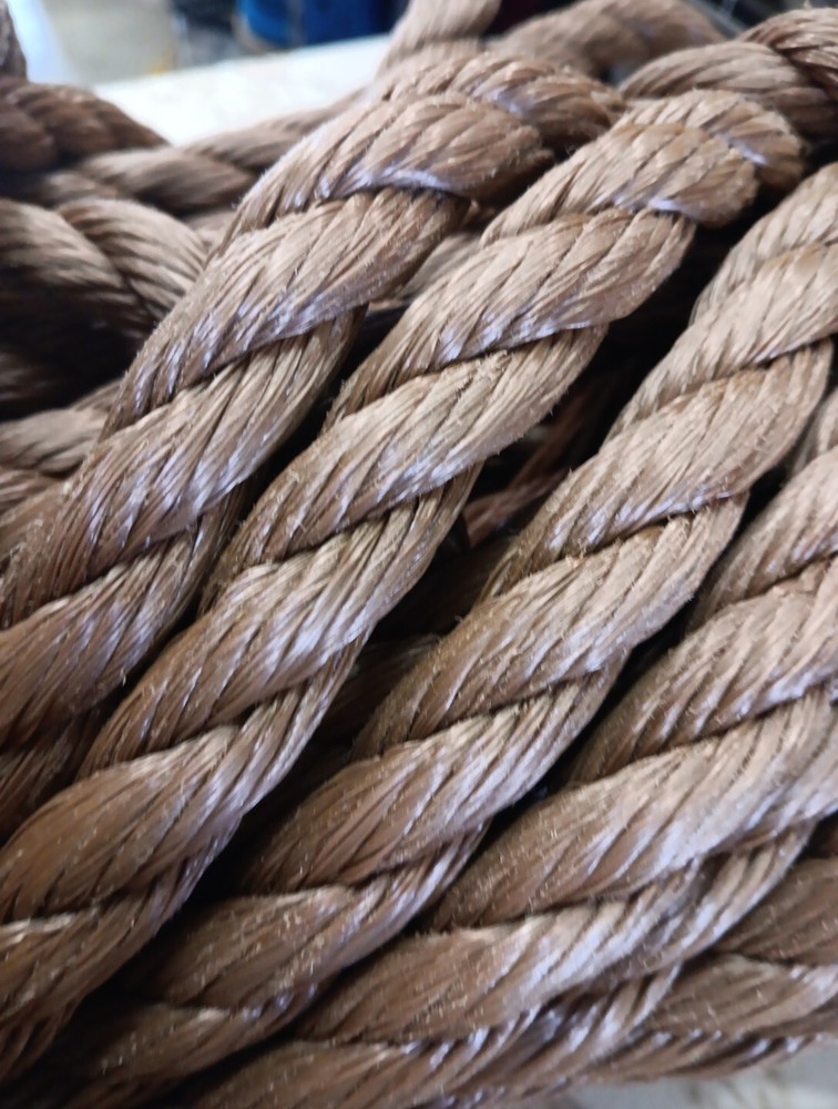 5/8" x 200 ft. Twisted Polypropylene rope. High Quality. Light Brown . US Made