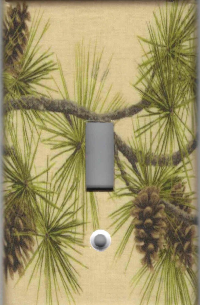 PINE CONES ON BRANCHES HOME DECOR LIGHT SWITCH PLATES AND OUTLETS