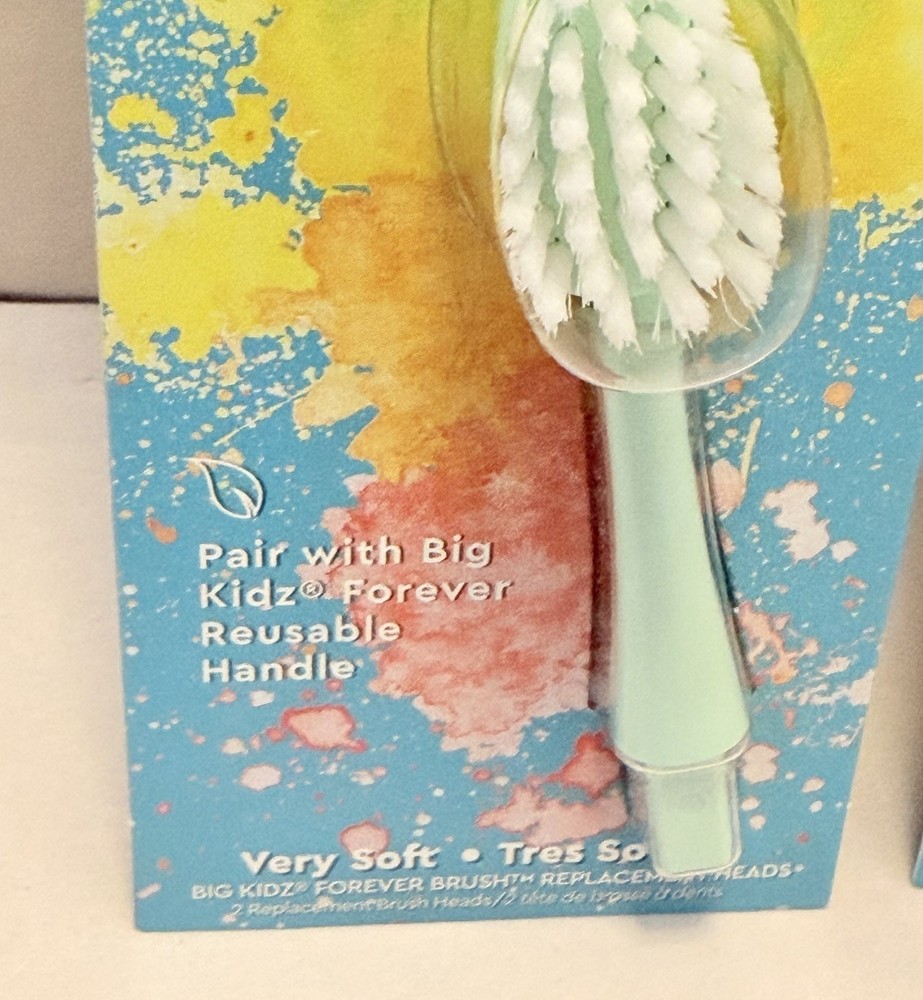 Radius Big Kidz Forever Replacement Toothbrush Head Very Soft LOT Multi Color