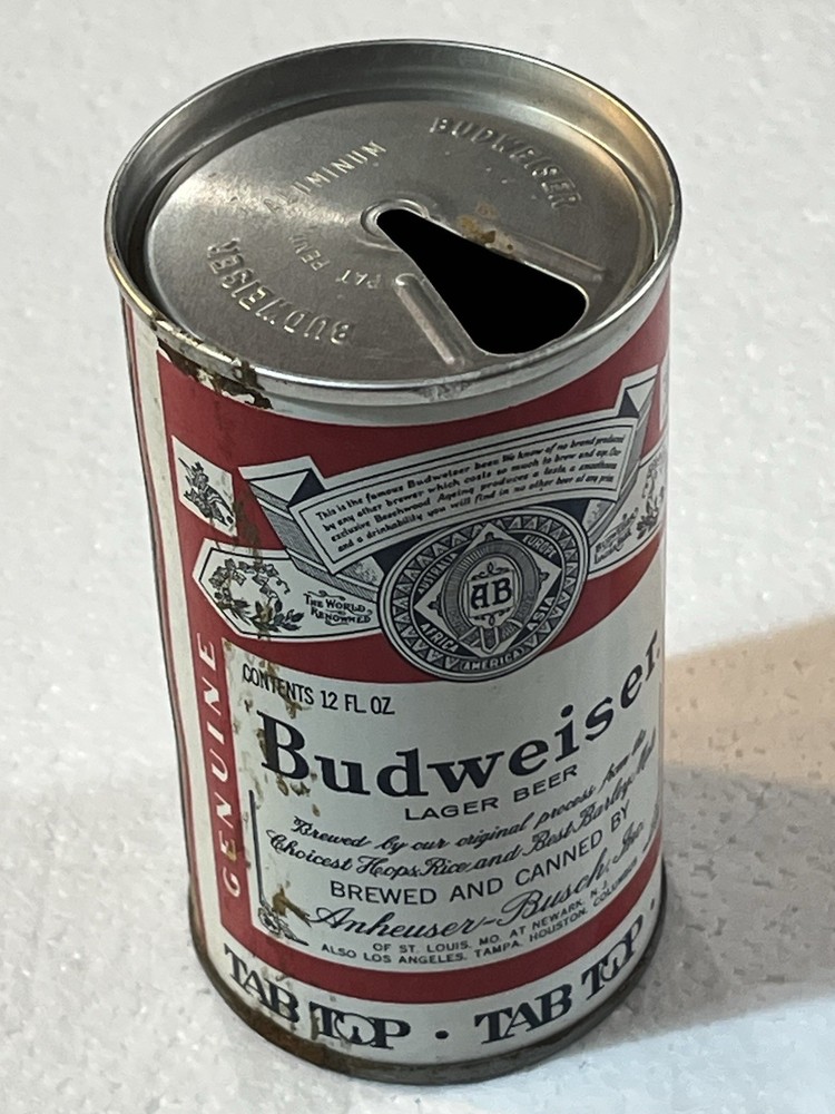 Vintage Anheuser Busch Budweiser 12 oz Tab Top Empty Can