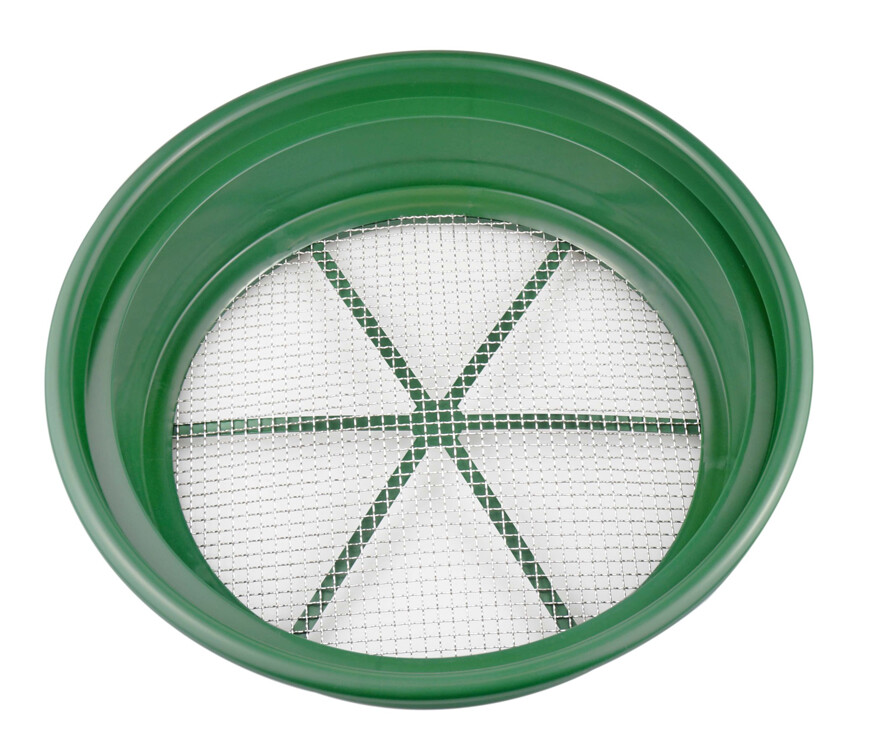 CLASSIFIER SIFTING PAN | 1/4" | STAINLESS STEEL SCREEN EARTH SIFTER STACKABLE