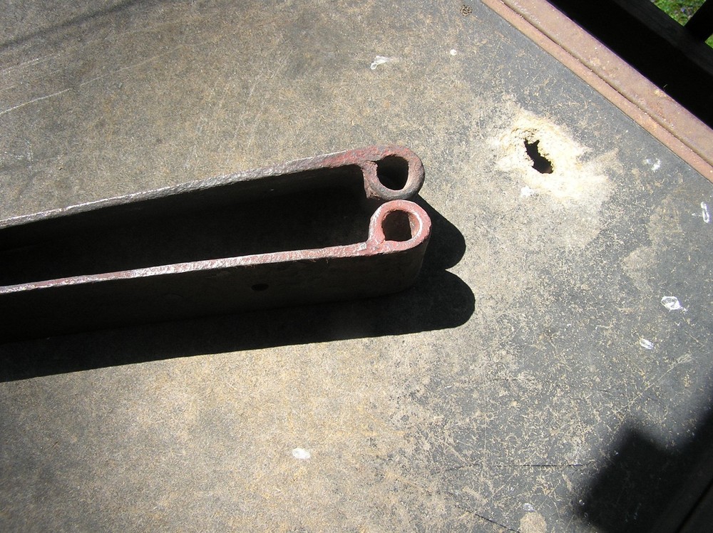 Pair (2) 26 inch blacksmith wrought iron barn hinges