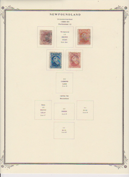 Canada Pre-Confederation Pages with Stamps