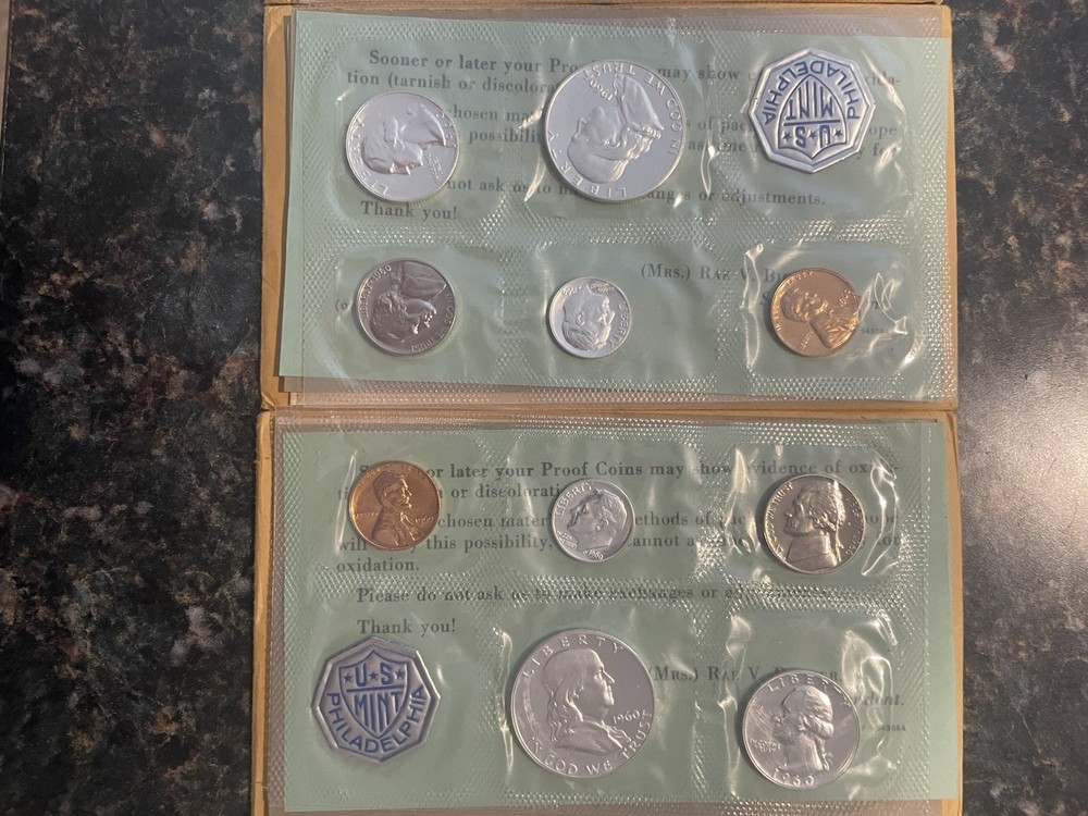 Five 1960 Proof Sets 90% Silver