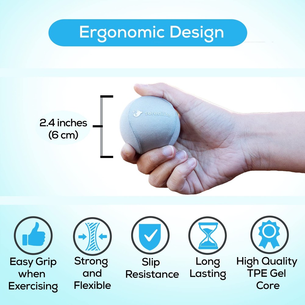 Tri-Density Balls for Adults, Squeeze for Hand Therapy, Bundle, Hand Exercise...