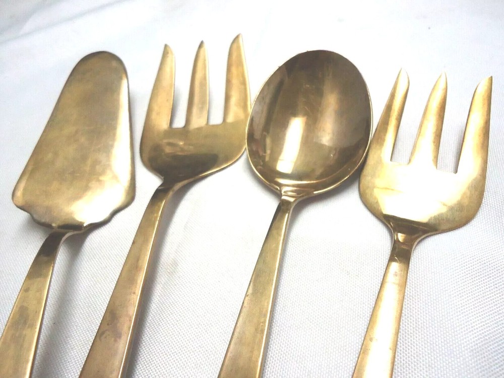 AMFARCO SIAM BRASS/BRONZE FLATWARE 50-PIECES
