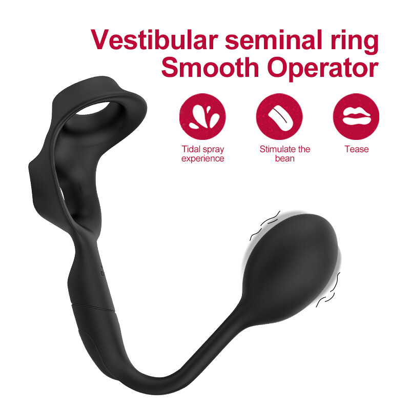 Remote Electric Penis-Stretcher-Sleeve Penis-Enhancer-Ring Men Delay Ejaculation