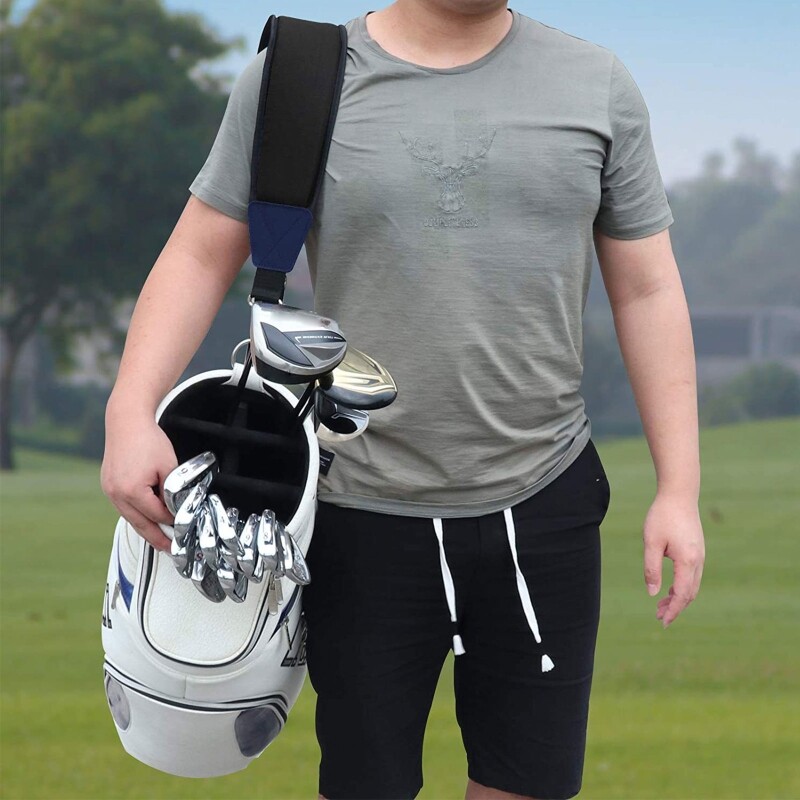 Golf Bag Single Strap Replacement Adjustable Padded Bag Strap, Easy Installation