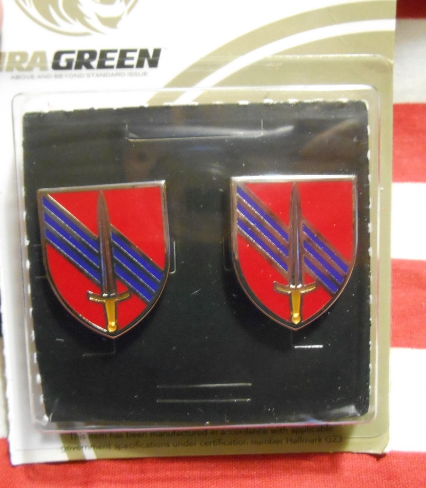 3rd SECURITY ASSISTANCE FORCE BRIGADE DUI CREST NIP PAIR