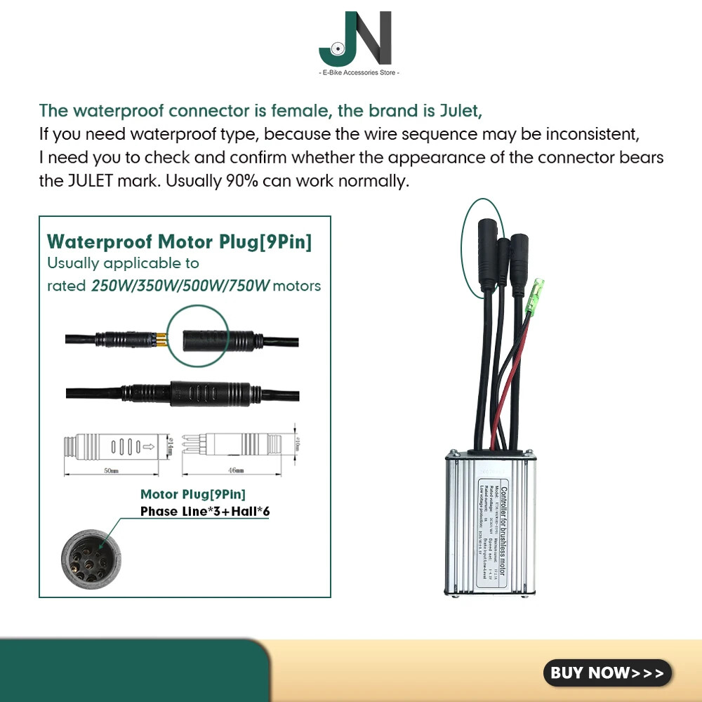 36V 48V 15A Controller Waterproof Conversion Kit with Display Throttle PAS 1T4