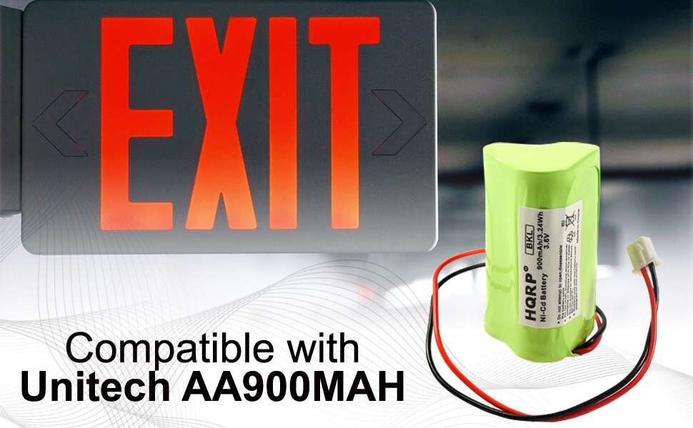 Emergency Exit Light Battery for Unitech AA900MAH 6200RP 6200-RP Replacement