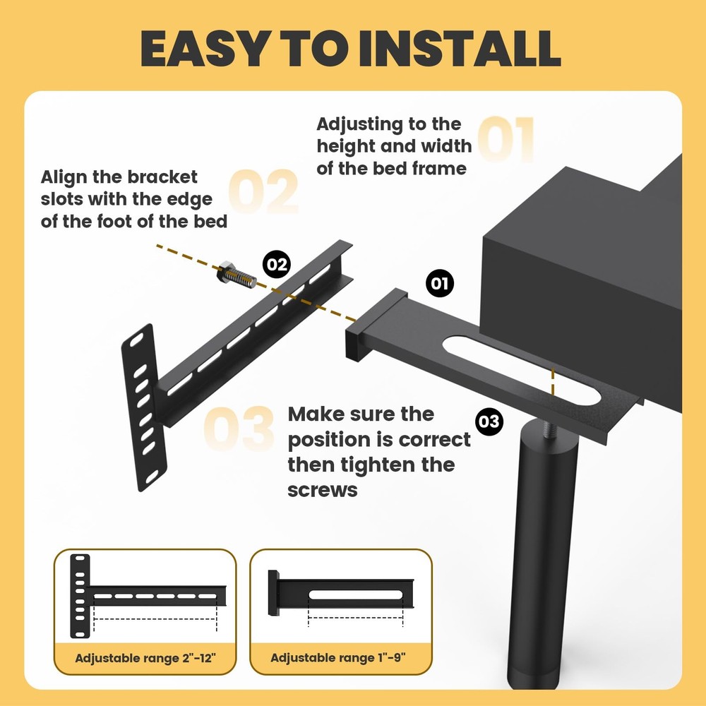 Universal Headboard Brackets for Adjustable Bed Base, Headboard Brackets for ...