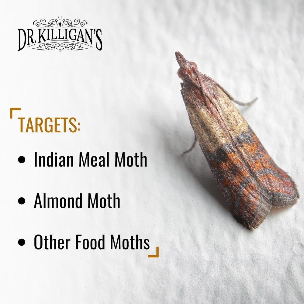 Dr. Killigan's Proven Pantry Moth Traps - Capture Moths Effortlessly, 20 Count