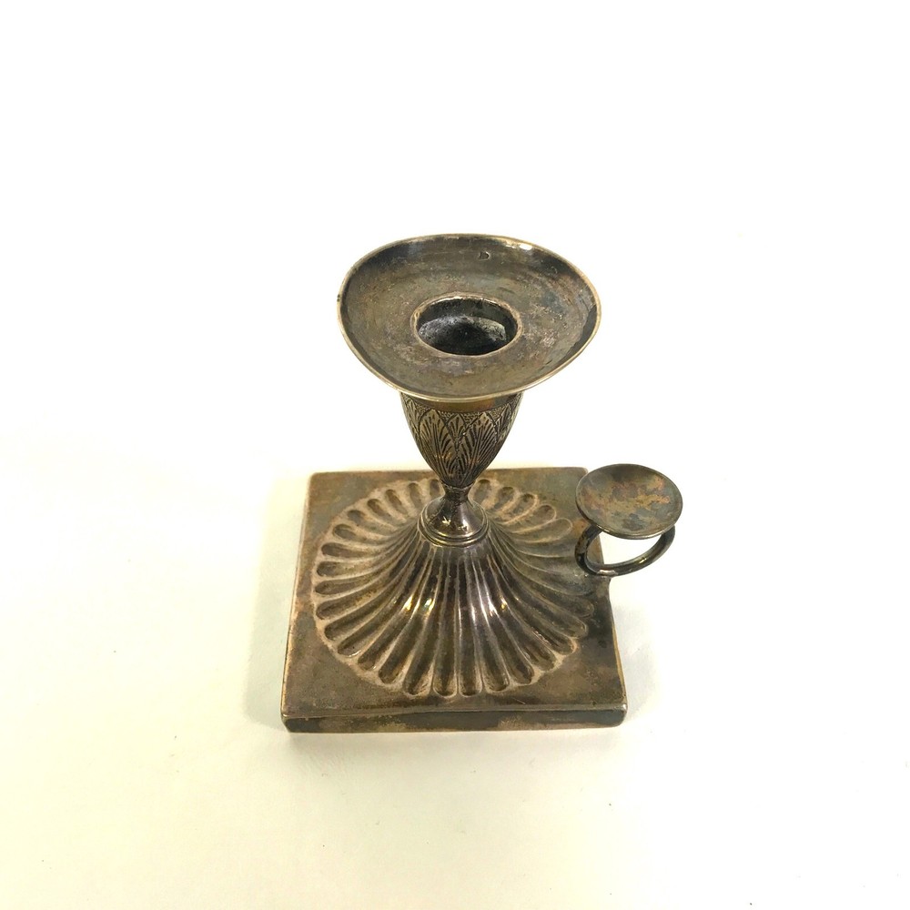 19th Century Silver Chamber Candlestick Holder