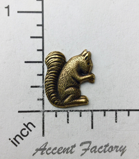 43493 4 Pc Brass Oxidized Small Squirrel Jewelry Finding