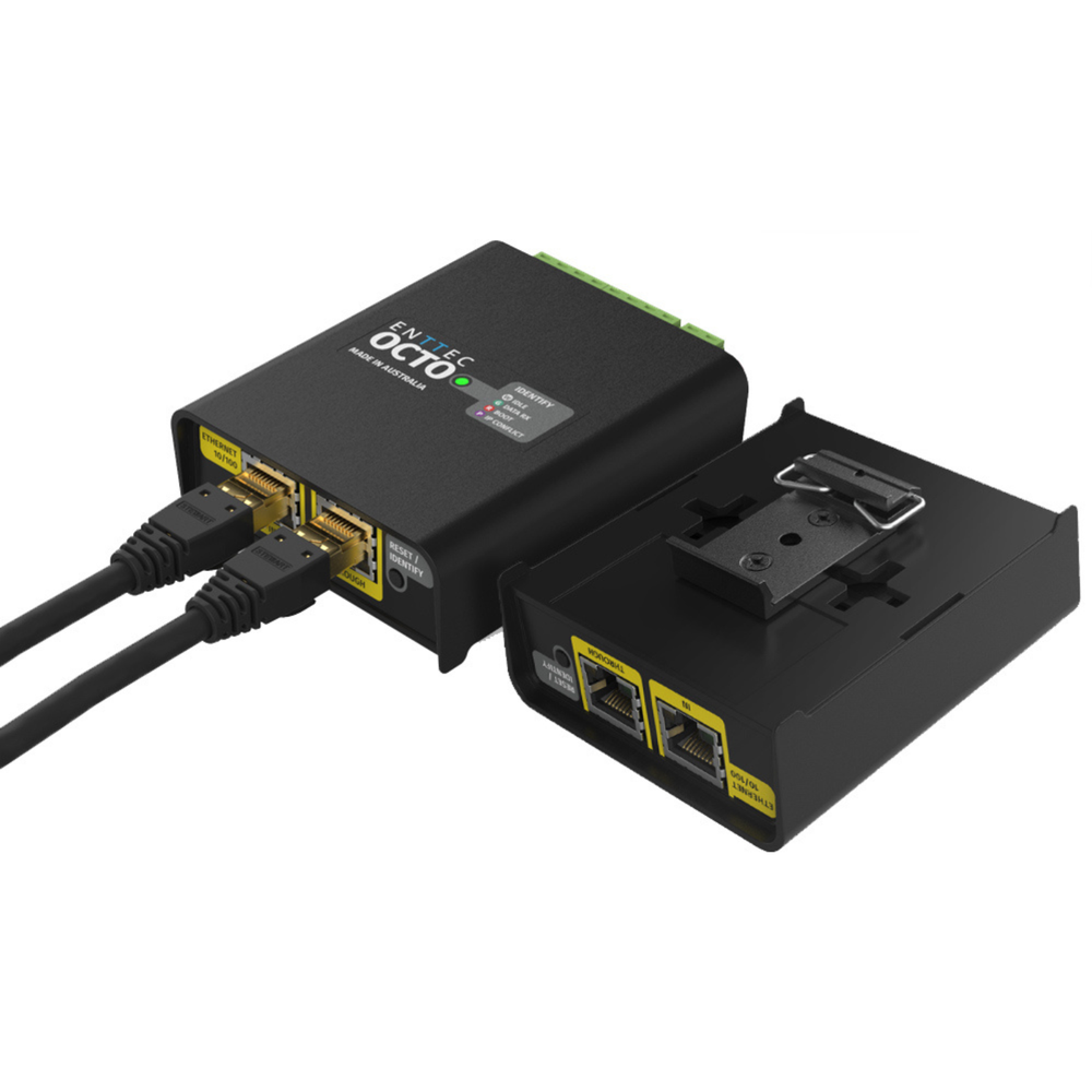 ENTTEC 71521 Octo 8-Universe DIN rail LED pixel controller & converter