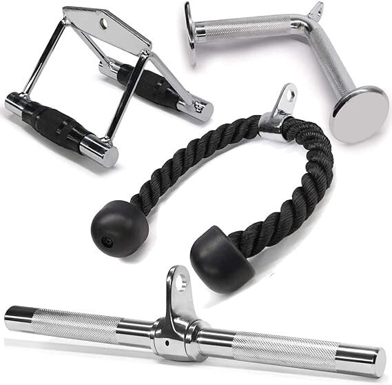 Yes4All Cable Machine Attachments - 4 Pull Down Accessories