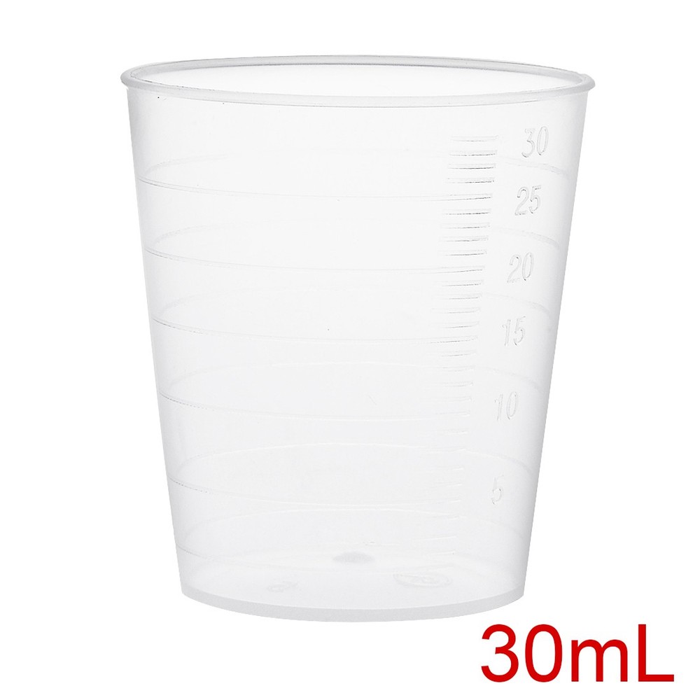 Kitchen Laboratory 30mL Clear Plastic Graduated Measuring Cup w Cap