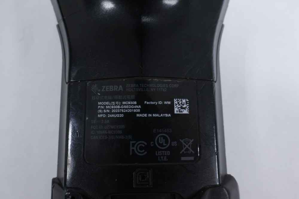 ZEBRA MC930B-GSEDG4NA Android Barcode Scanner Handheld Computer w/ Battery