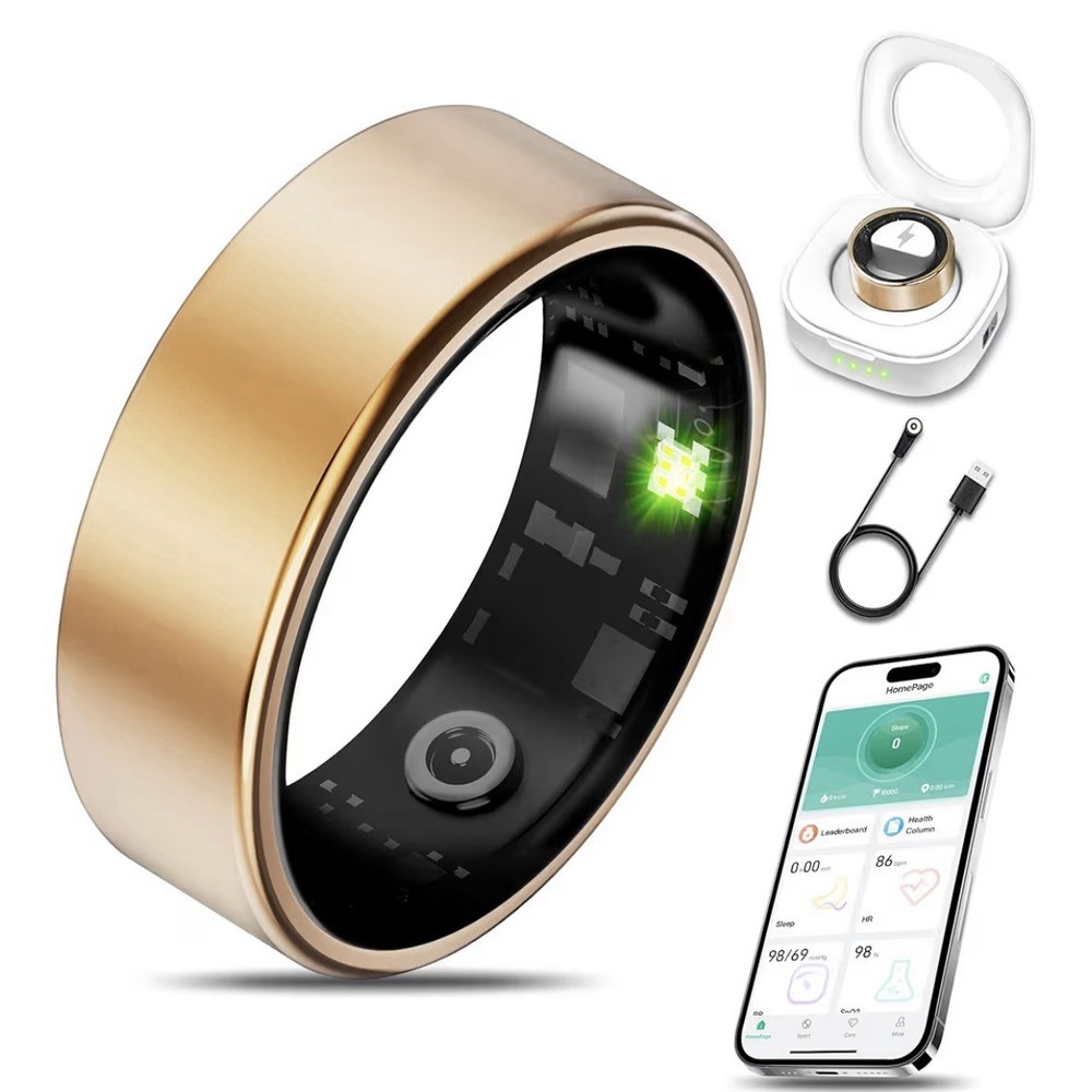 Milavan Ring 2.0 Fitness Activity Tracker Smart Ring 9 ROSE GOLD iOS Android