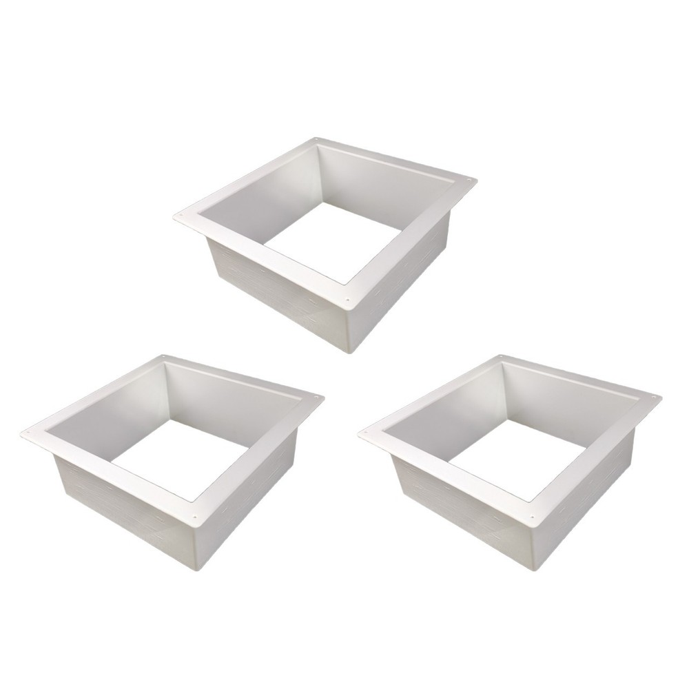 3 Pack of Fantastic Fan 6" White Garnish Trim Ring Roof Vent RV Camper Trailer