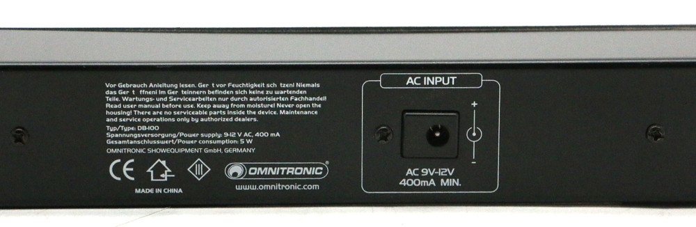 Omnitronic DB-100 Decibel Level Meter Display Meter /BB11704