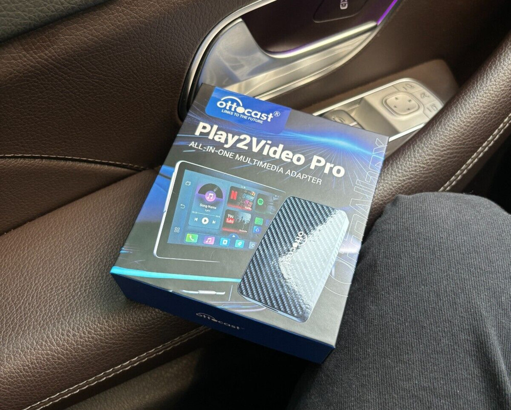 Ottocast Play2VideoPro Ai Box Adapter Wireless CarPlay&Android Auto w/Netflix US