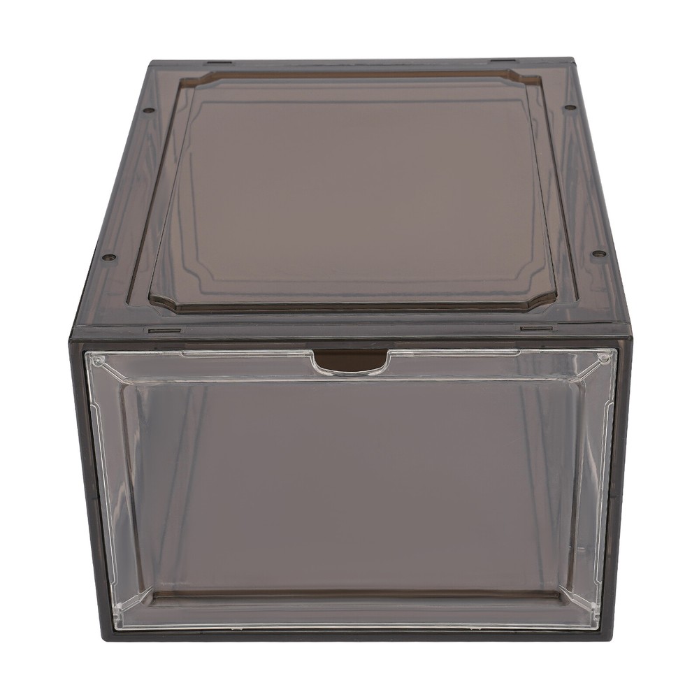 12*Stackable Shoe Storage Boxes PP & Acrylic Organizer Bins Dust-proof Container