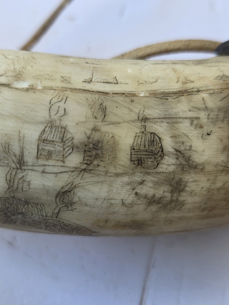 2-Antique Powder Horn