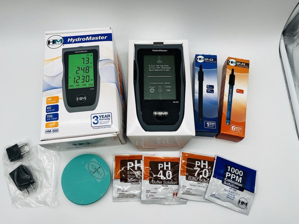 HM Digital Hydromaster 500 - Continuous pH/TDS/EC/Temp meter(MissingPowerCord)