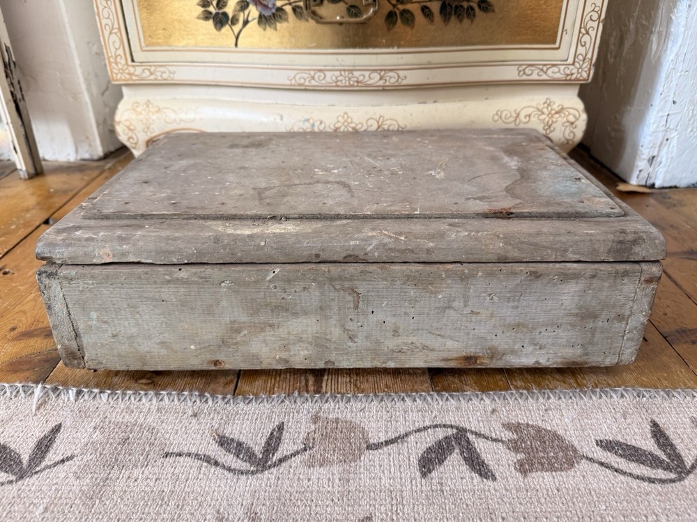 Vintage Antique Medium Wooden Storage Tools Watchmakers Engineers Box Rustic